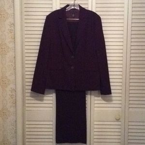 Apostrophe Women's Dark Plum Two-Piece Pantsuit